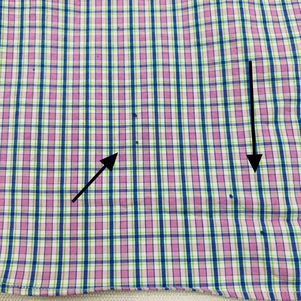Ralph Lauren Classic Fit Shirt Mens XLT Tall Pink Blue Plaid Short Sleeve Preppy - Picture 9 of 9